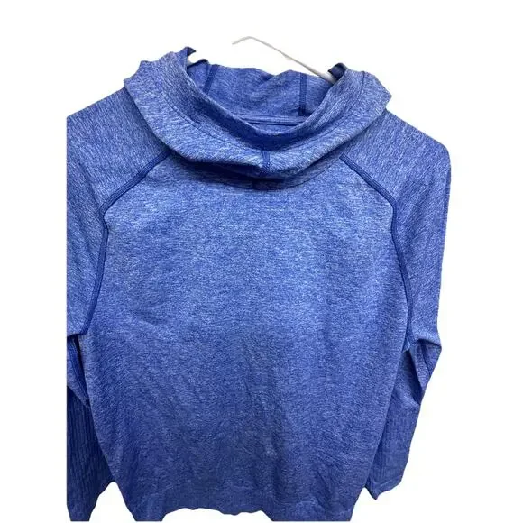The North Face Womens Hoodie Size Large Go Seamless Pullover Heathered Blue - Picture 4 of 7